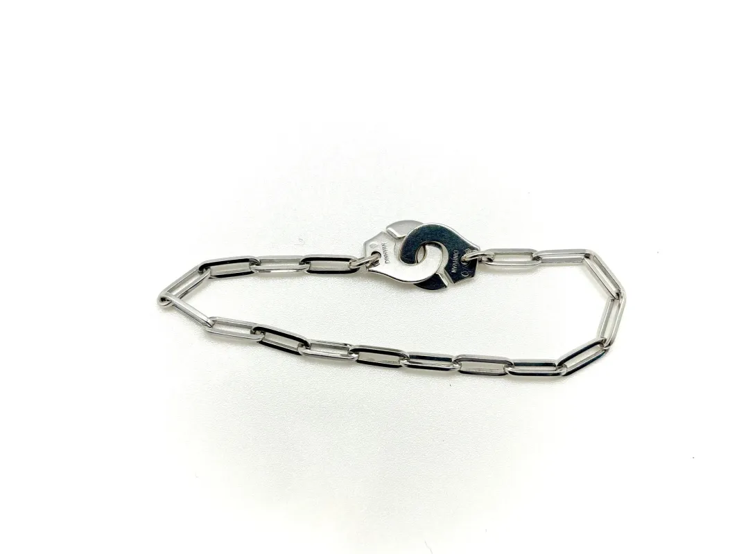 DINH VAN - Bracelet Menottes R12 or blanc sold by 58 Facettes