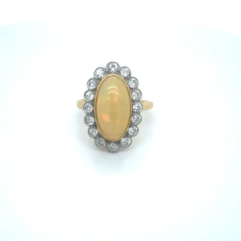 Bague opale et diamant sold by 58 Facettes