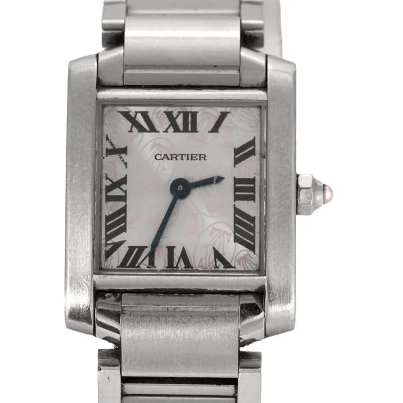 CARTIER - Montre tank en acier. sold by 58 Facettes