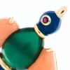 CARTIER - Broche Oiseau, Or Jaune, Corail Rose, Chrysoprase, Rubis, Email Bleu sold by 58 Facettes
