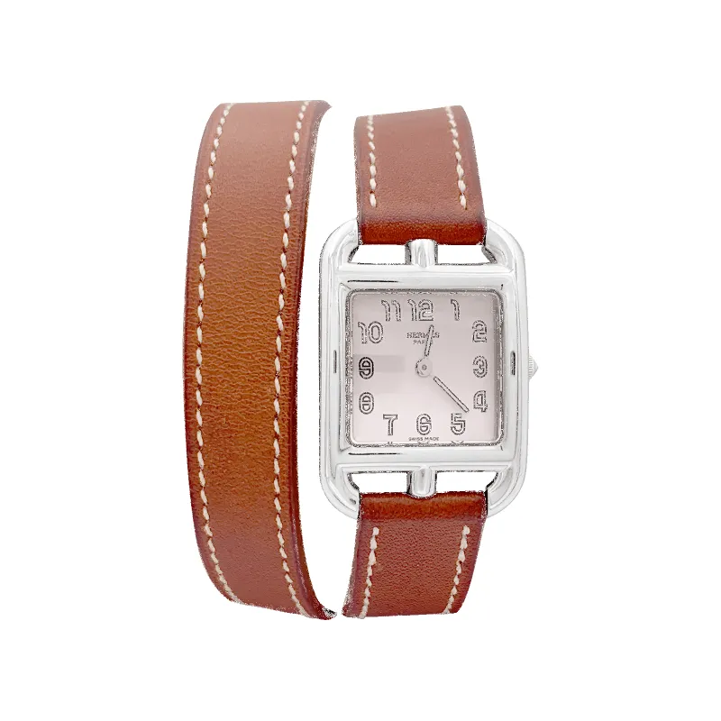 Hermès - Montre "Cape Cod", acier, cuir sold by 58 Facettes