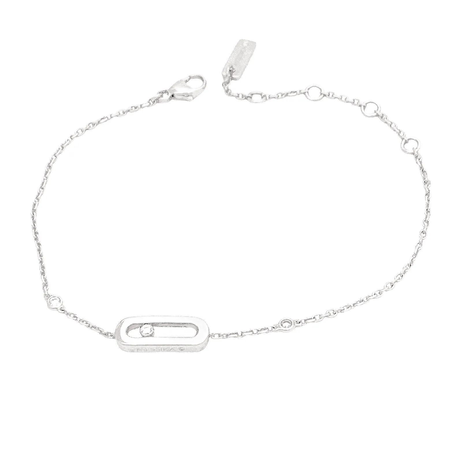 Bracelet Messika, "Move Uno", or blanc et diamants. sold by 58 Facettes