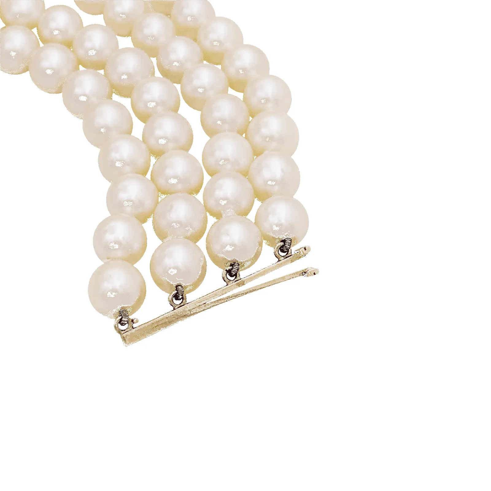 Bracelet perles de culture 4 rangs, or jaune, saphirs. sold by 58 Facettes product image thumbnail 4