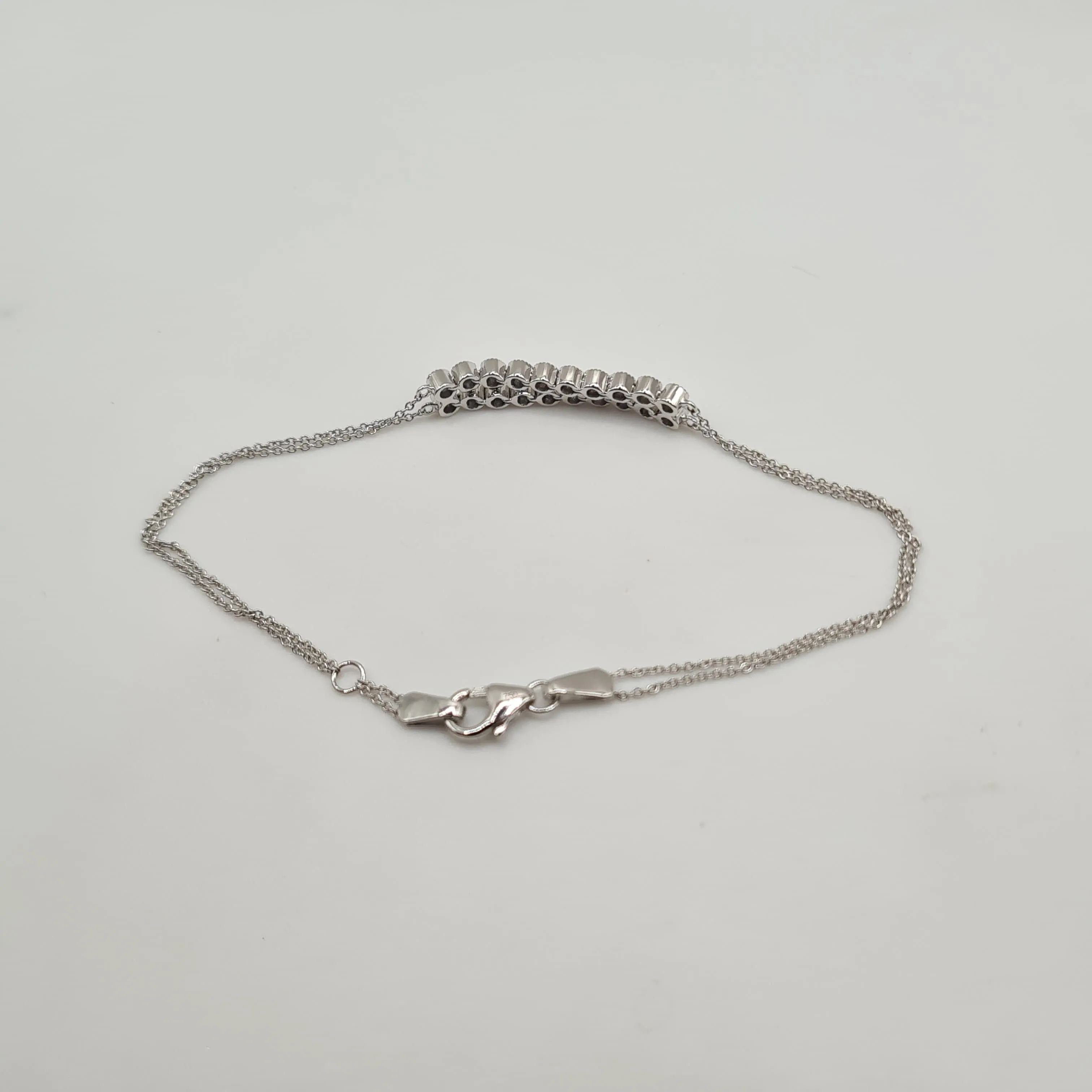 Bracelet or blanc serti de diamants naturels sold by 58 Facettes product image thumbnail 2