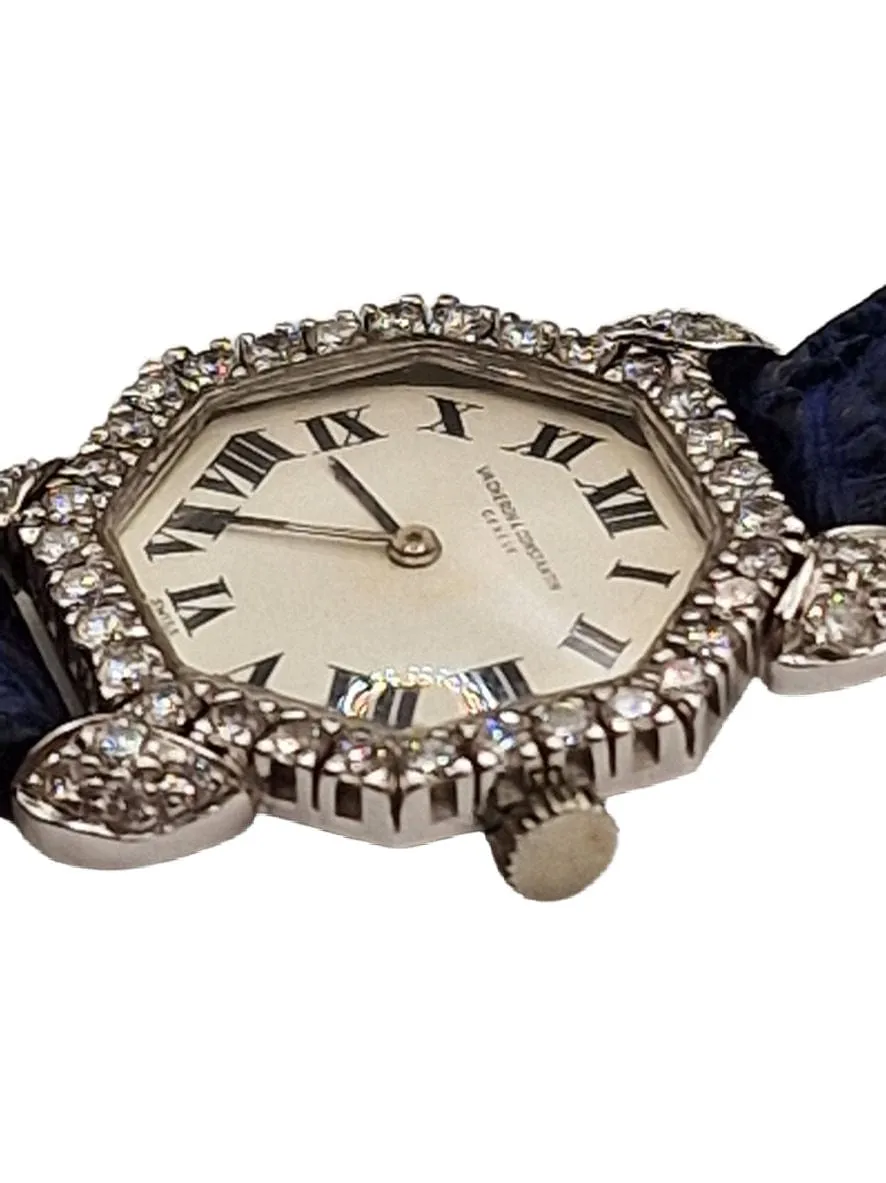 Montre Vacheron Constantin en or avec lunette en diamant sold by 58 Facettes