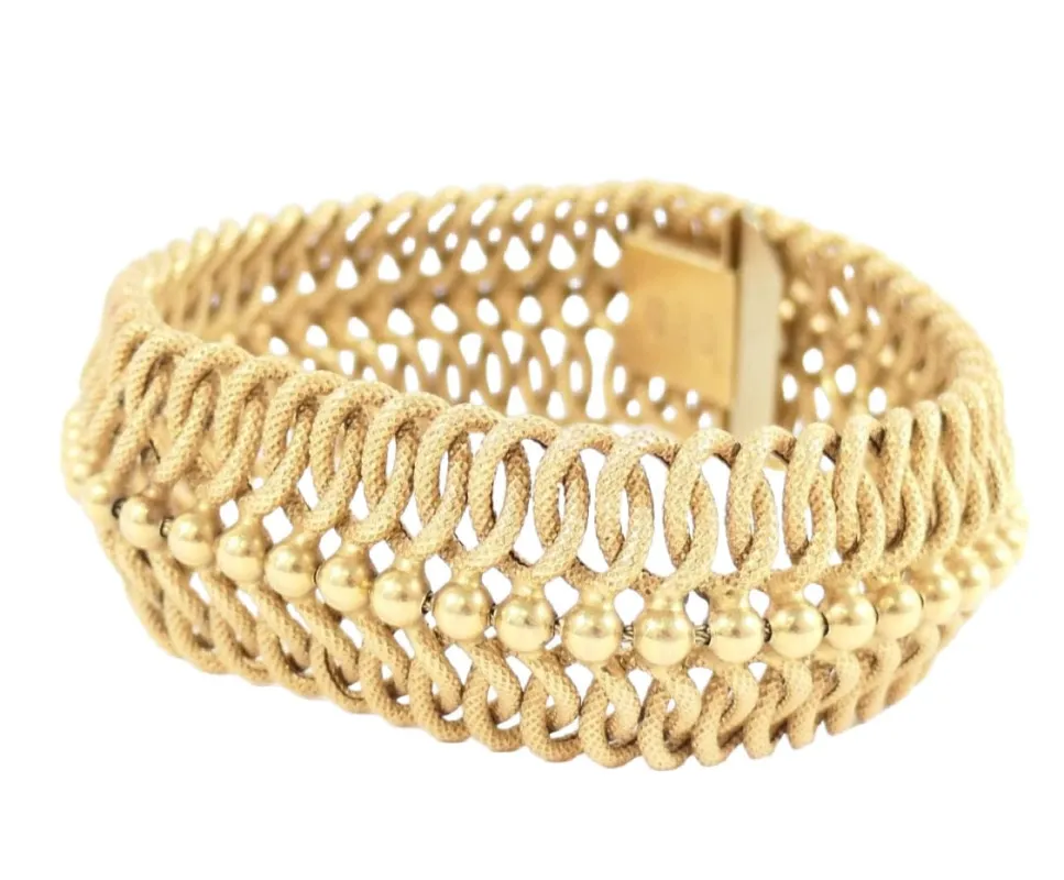 UNO A ERRE – Bracelet Ruban en Or Jaune made by 58 Facettes