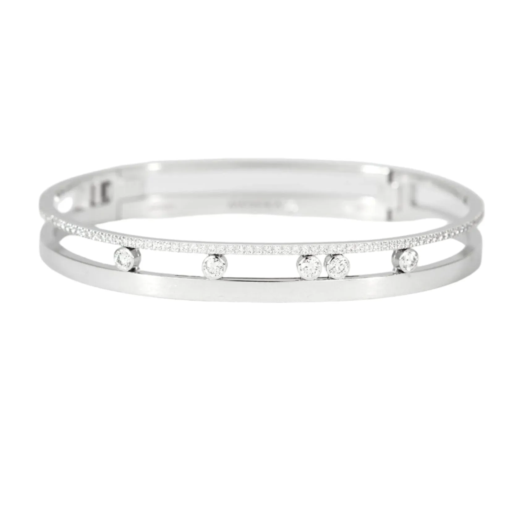 MESSIKA - Bangle move Romane - Bracelet en or gris et diamants sold by 58 Facettes