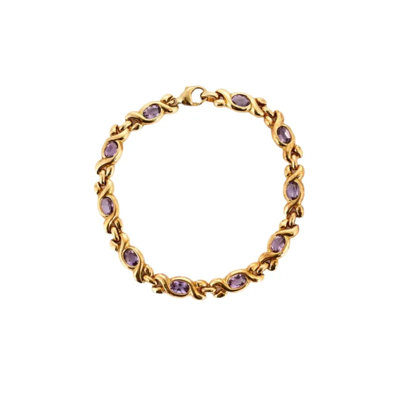 Bracelet en or jaune et améthyste sold by 58 Facettes