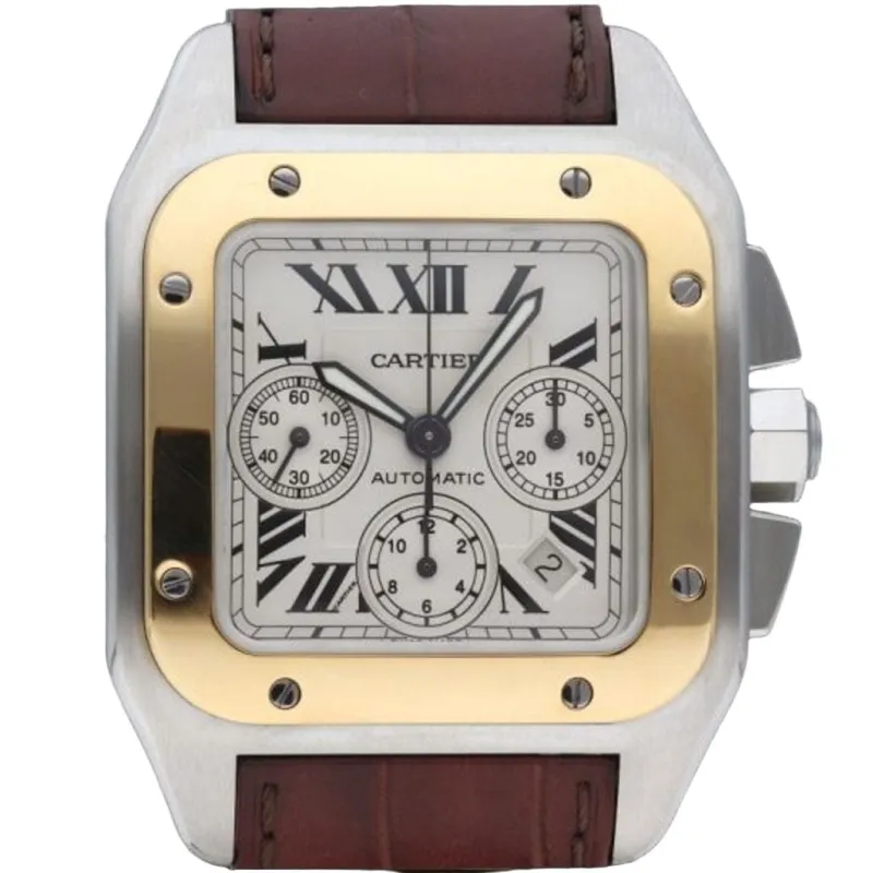 Cartier Montre Santos 100 Xl Chronograph Or Jaune 18K / Acier sold by 58 Facettes