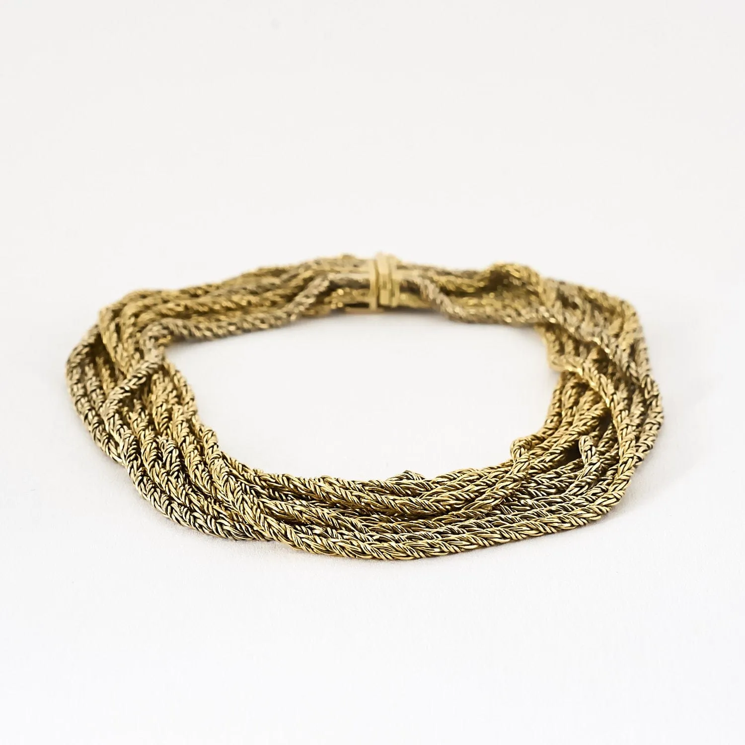 Bracelet en or deux couleurs tressés sold by 58 Facettes product image thumbnail 3