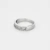 Bague jonc en or gris et diamants sold by 58 Facettes