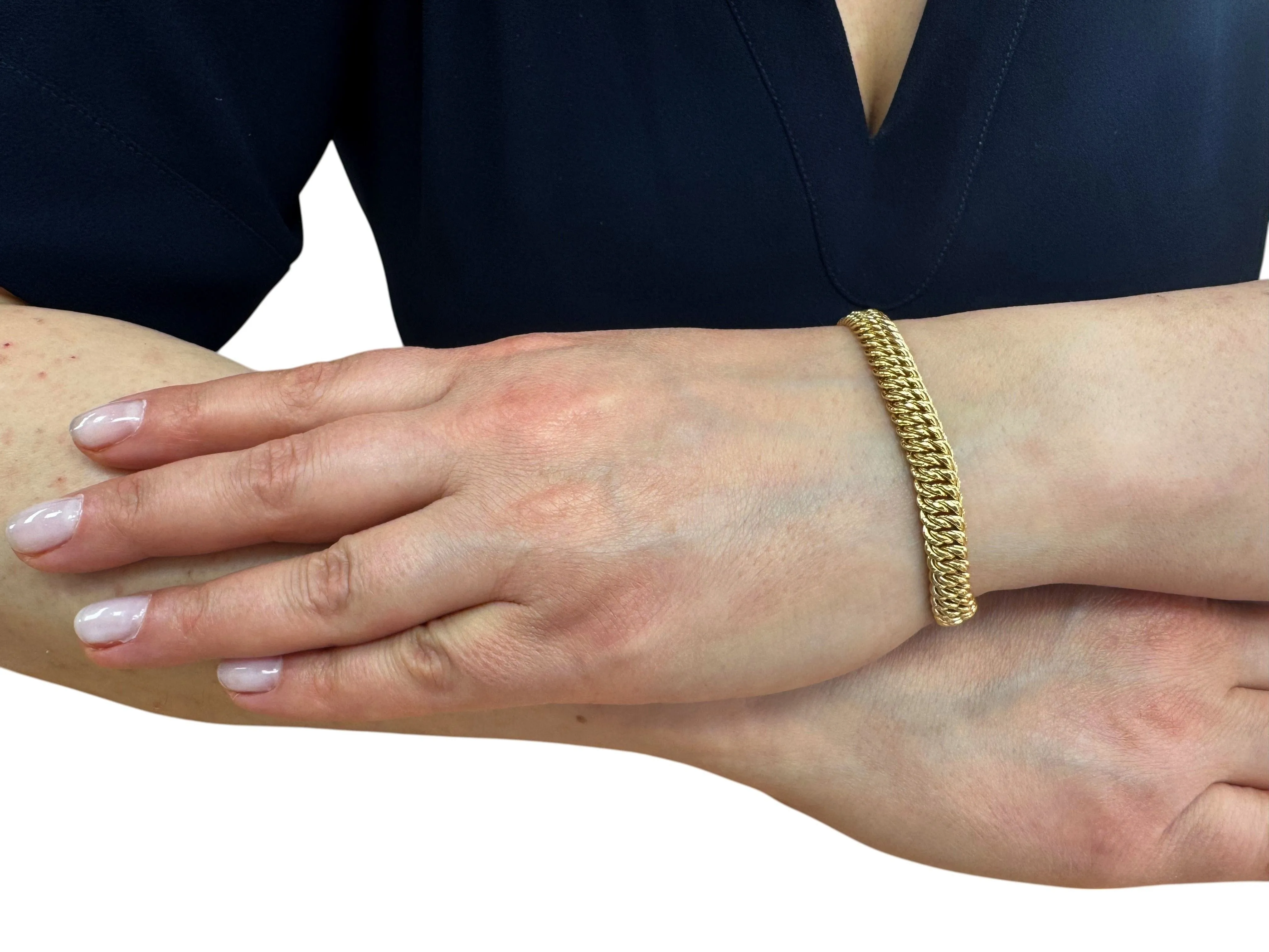 Bracelet maille américaine en or jaune sold by 58 Facettes product image thumbnail 4