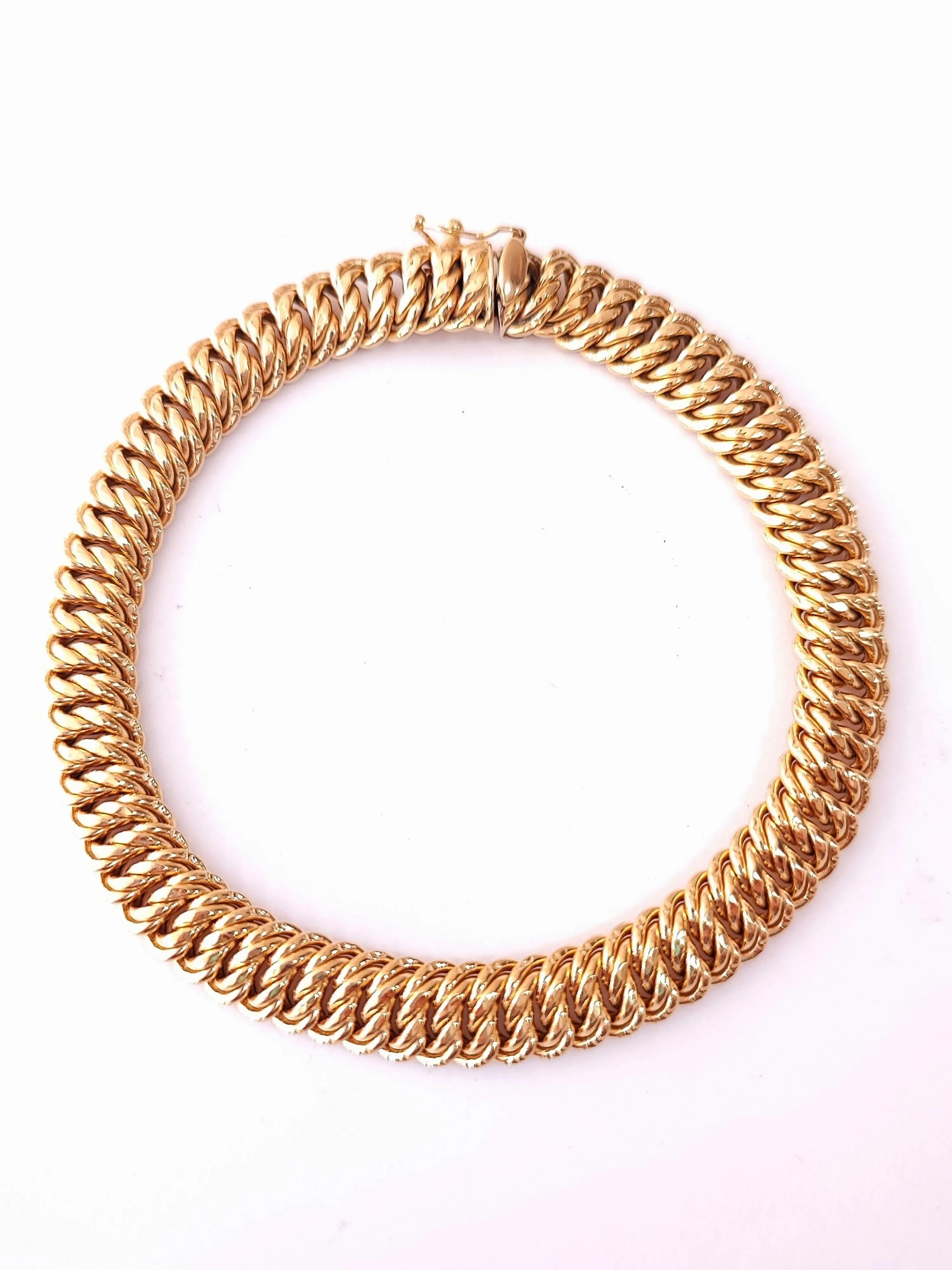 Bracelet maille américaine en or jaune sold by 58 Facettes