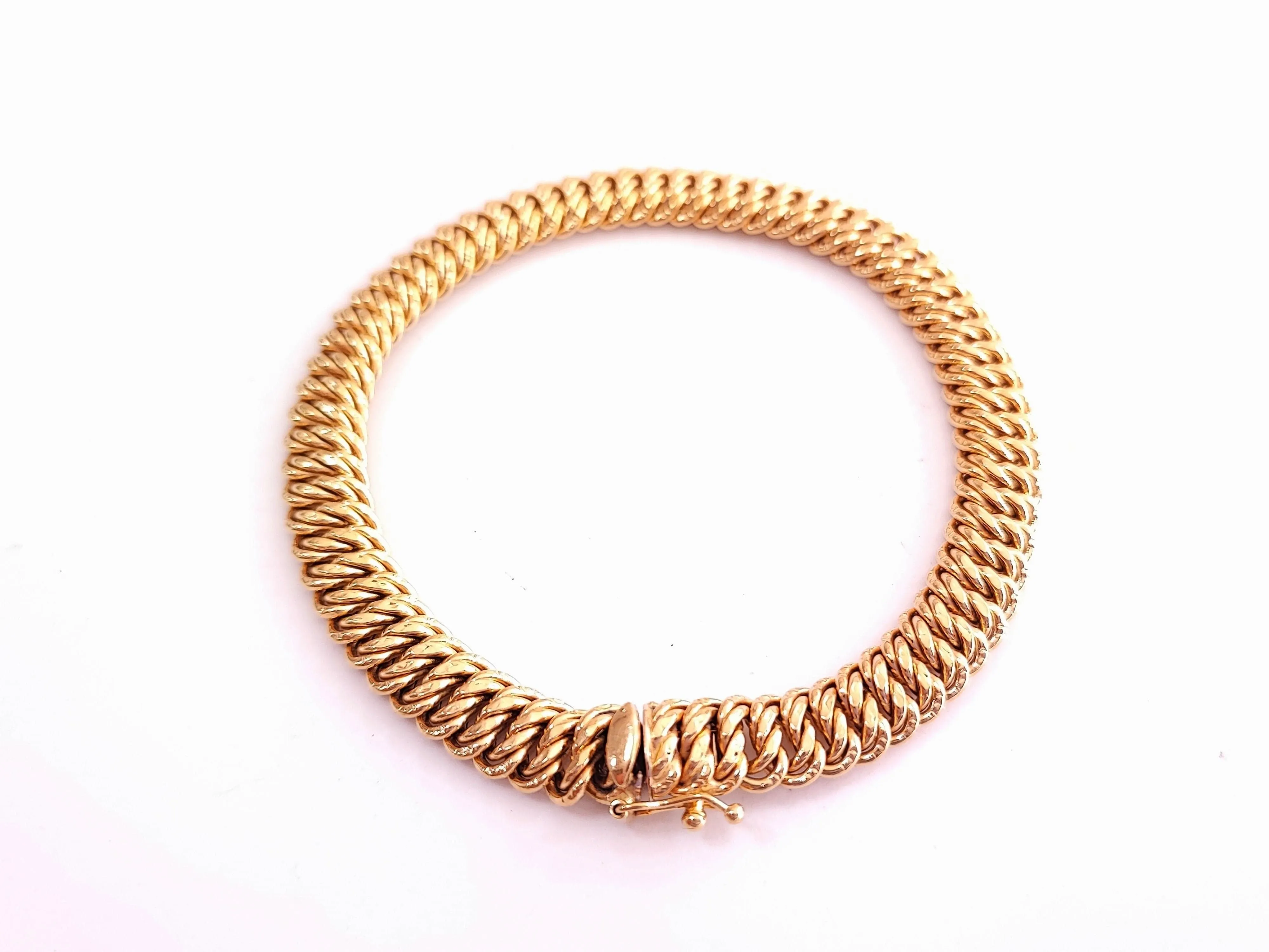 Bracelet maille américaine en or jaune sold by 58 Facettes product image thumbnail 5