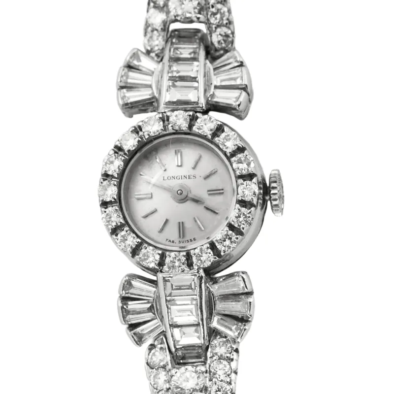 LONGINES - Montre de dame en or gris et platine sold by 58 Facettes