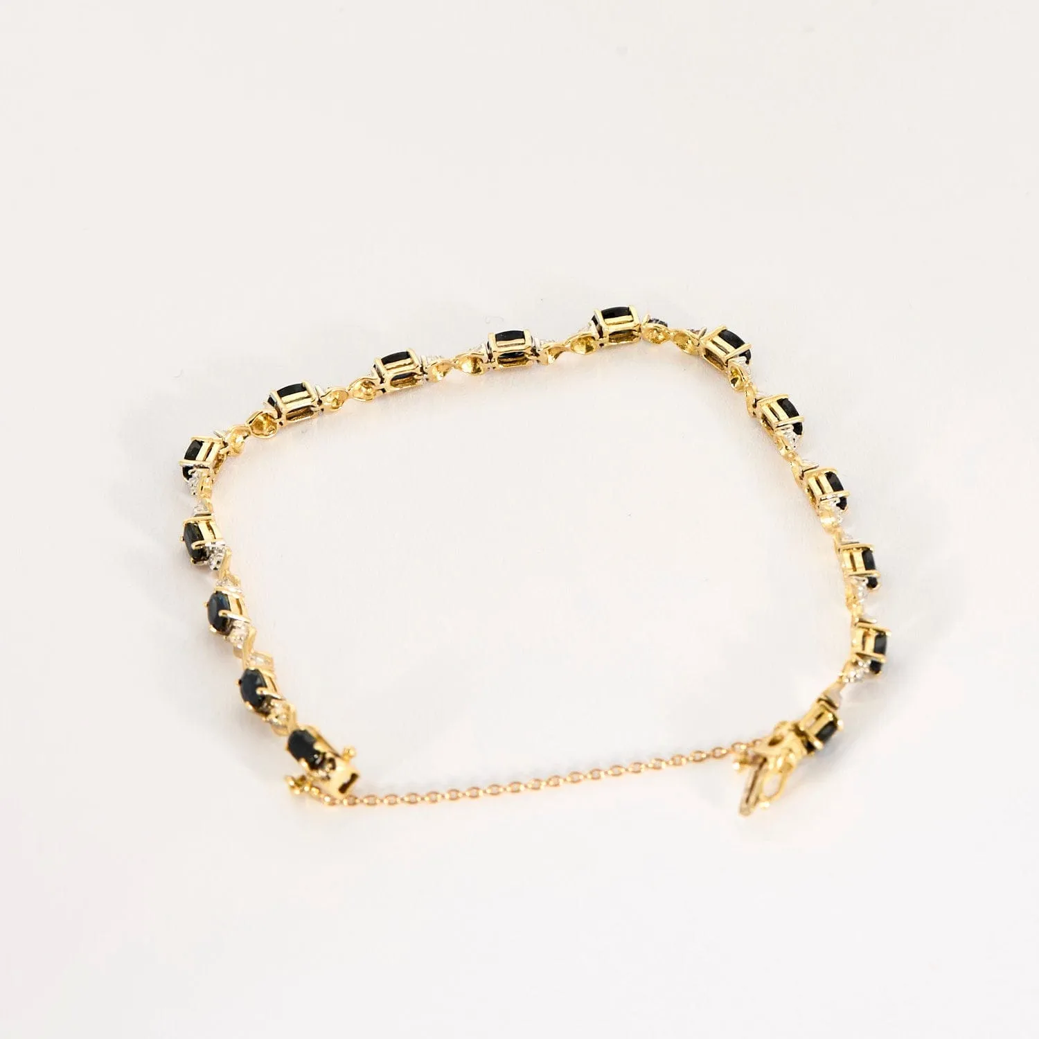 Bracelet Prestige en or jaune, or blanc, saphirs et diamants sold by 58 Facettes product image thumbnail 3