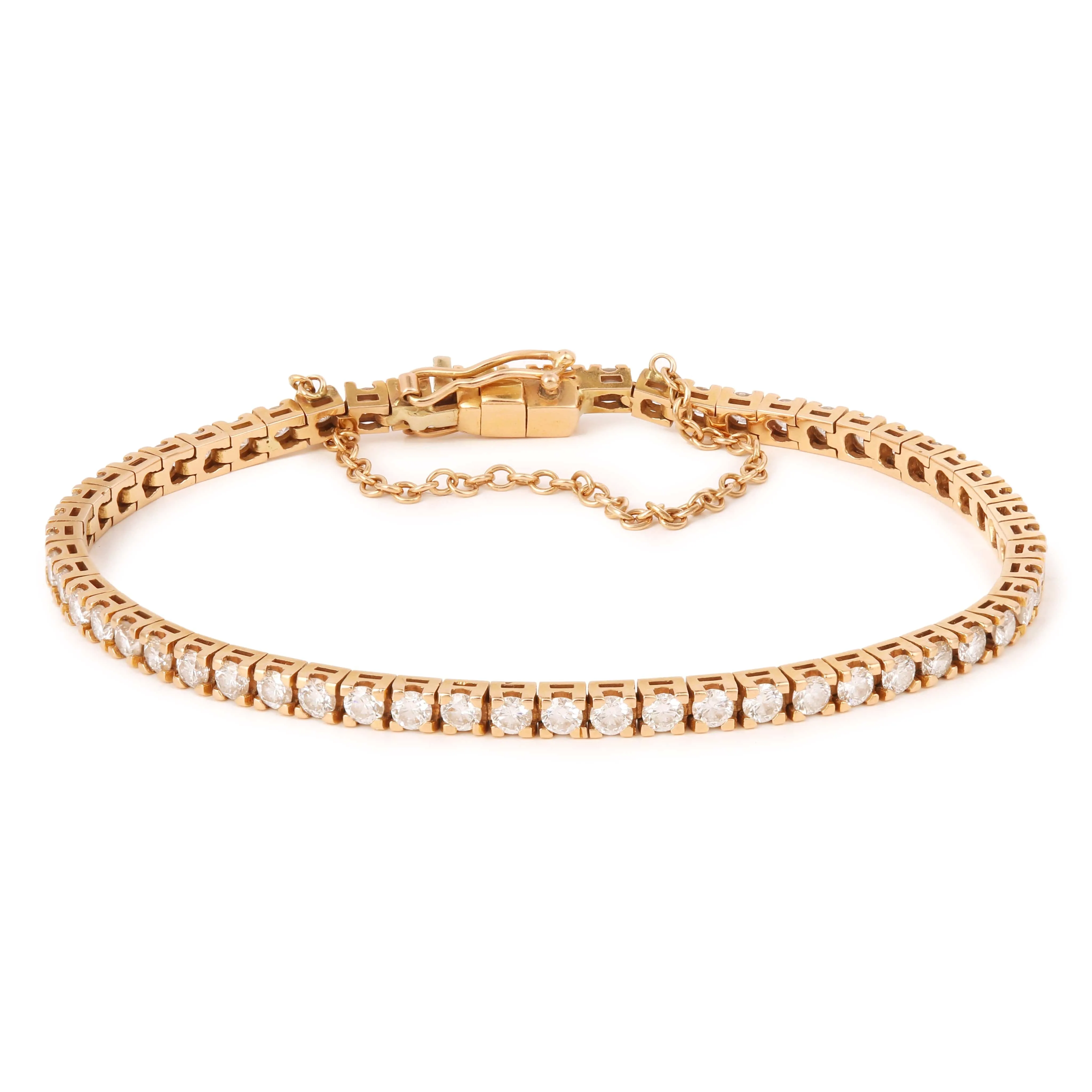 Bracelet Tennis Diamants et Or Rose sold by 58 Facettes