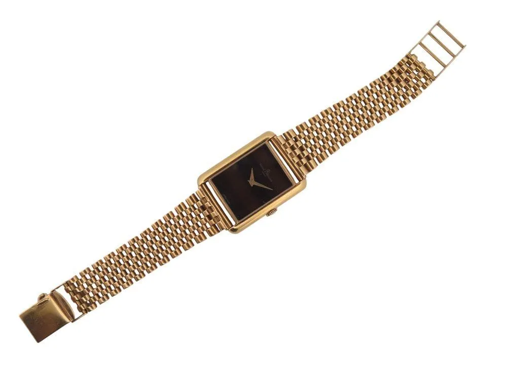 vintage montre baume & mercier tank 37077 mecanique or 18k & oeil de tigre sold by 58 Facettes product image thumbnail 5