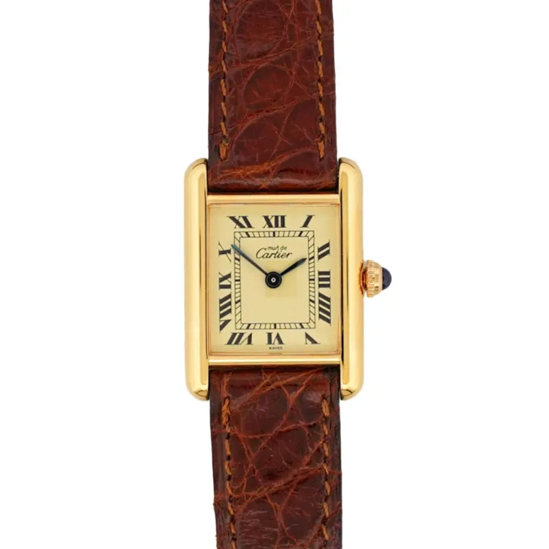 Cartier Tank Must - Cadran romain citron - SM sold by 58 Facettes