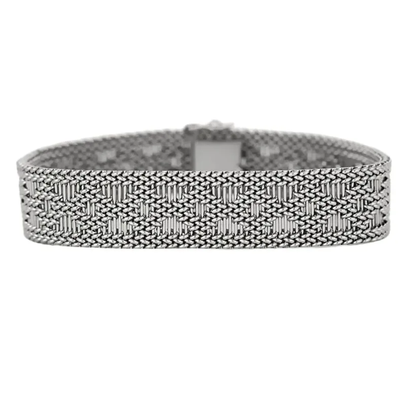 Bracelet en or gris articulé sold by 58 Facettes