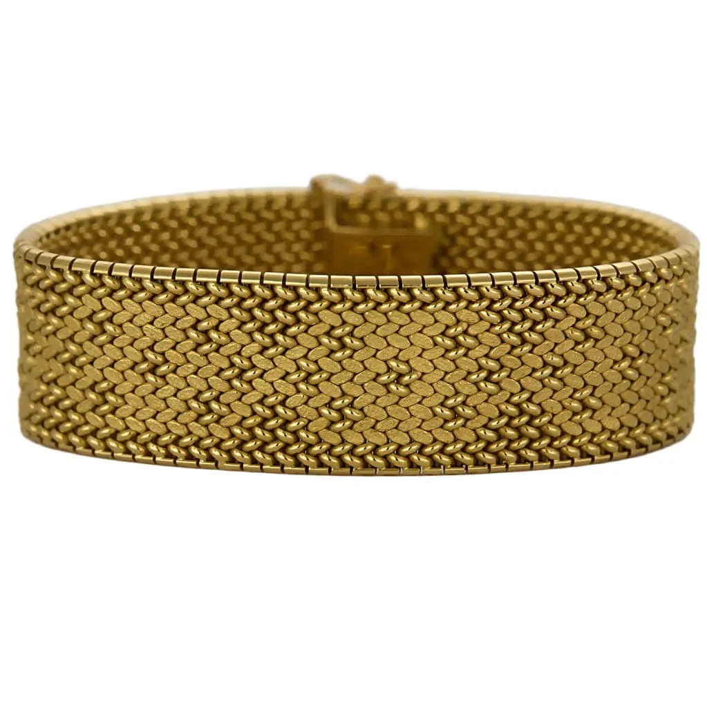 Bracelet en or jaune à maille polonaise sold by 58 Facettes