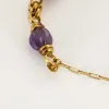 Bracelet or jaune et améthystes sold by 58 Facettes