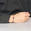 Bracelet or jaune et améthystes sold by 58 Facettes