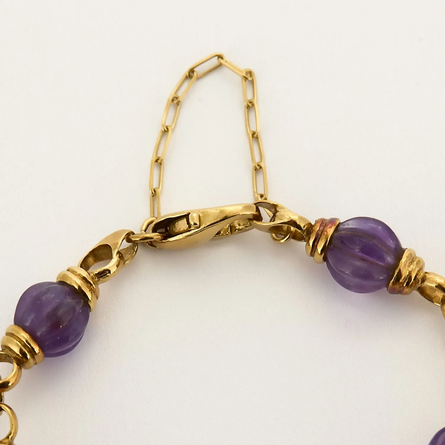 Bracelet or jaune et améthystes sold by 58 Facettes product image thumbnail 3