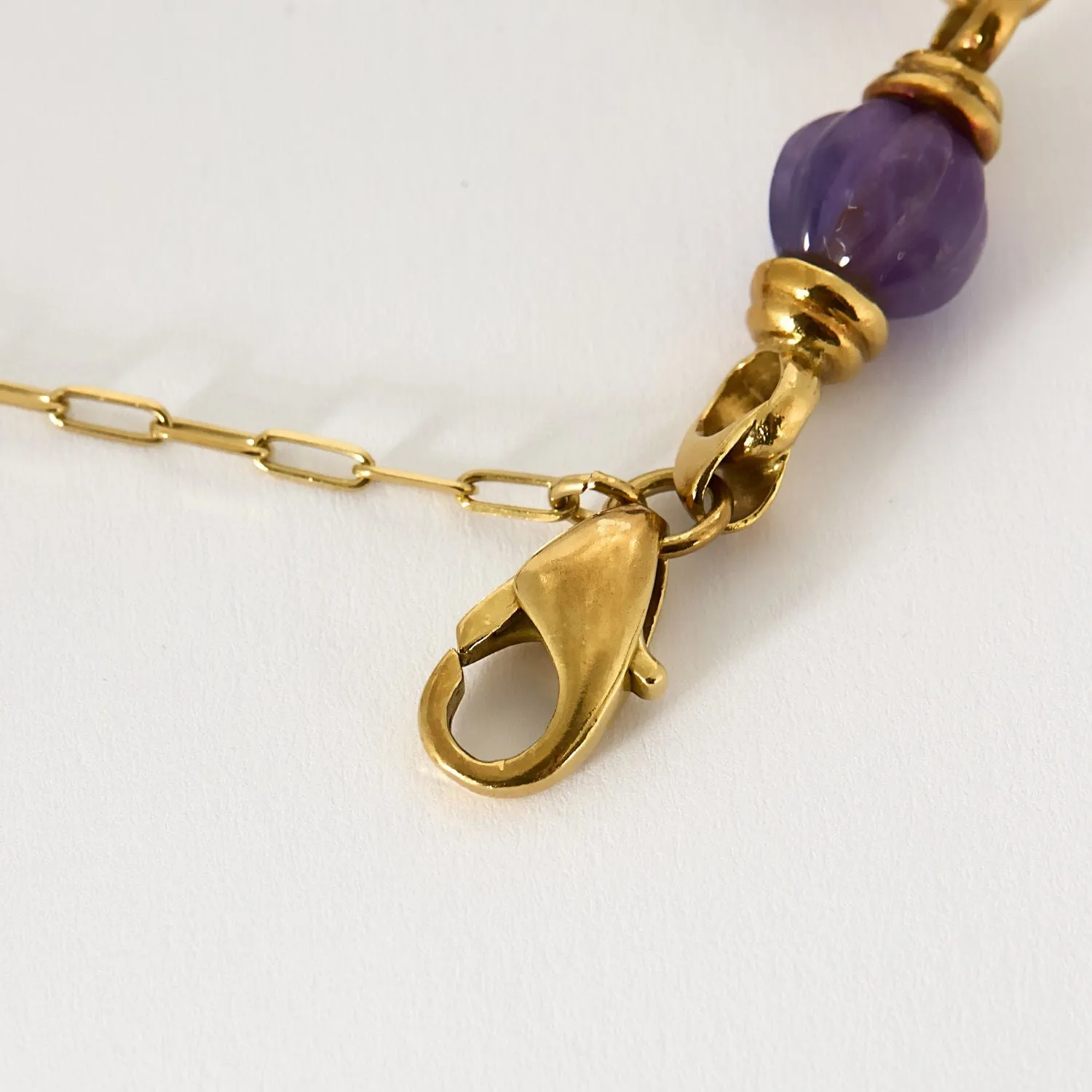 Bracelet or jaune et améthystes sold by 58 Facettes product image thumbnail 4