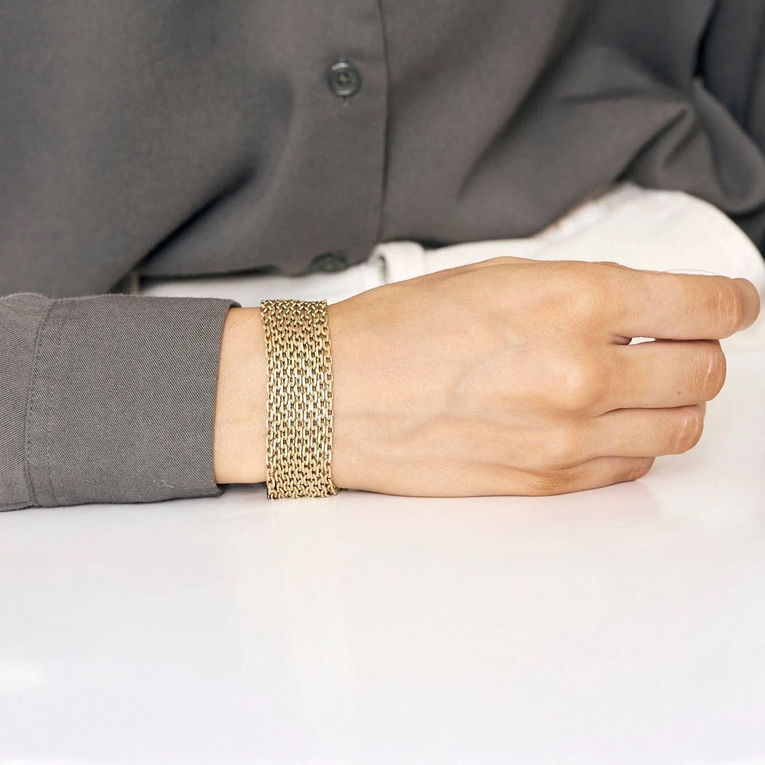 Bracelet multi rangs en or jaune sold by 58 Facettes product image thumbnail 2