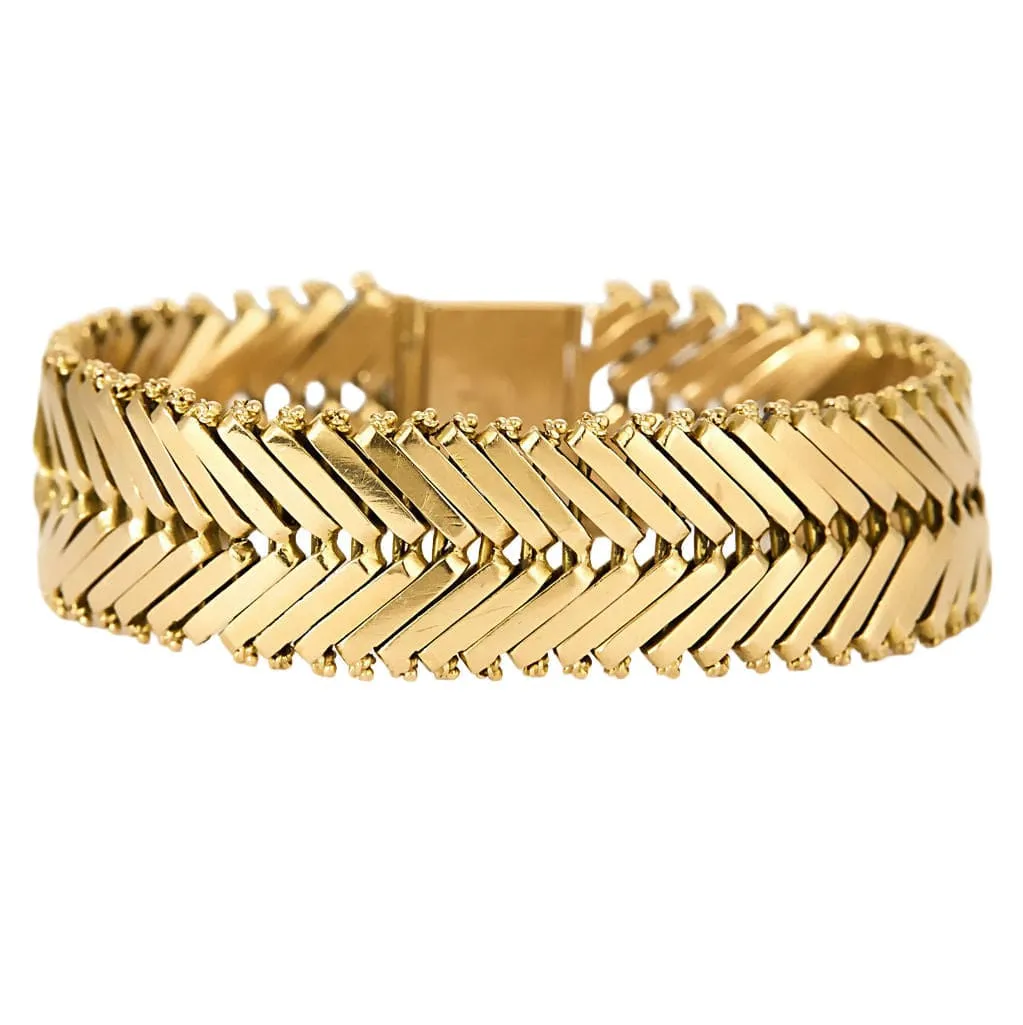 Bracelet chevron en or jaune sold by 58 Facettes