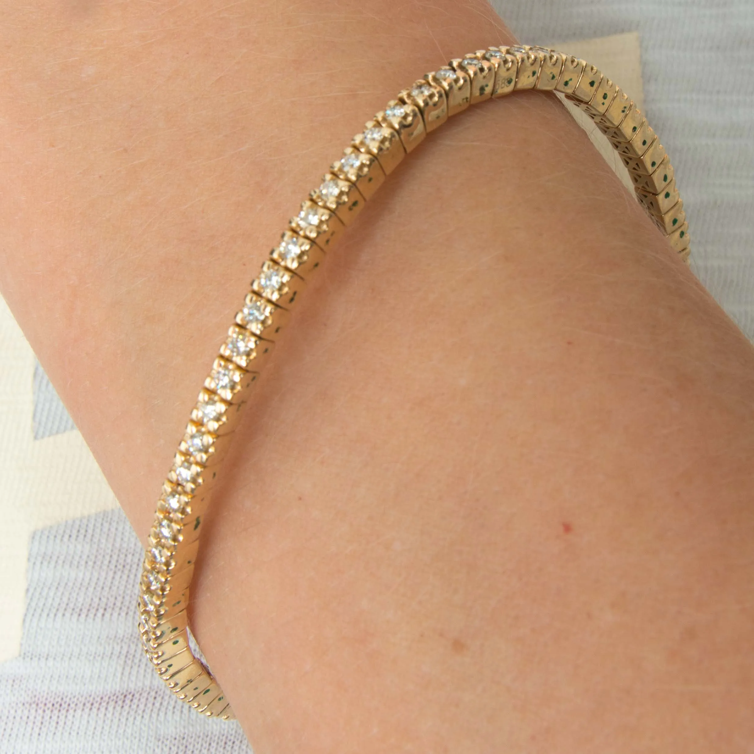 Bracelet Rivière Or jaune Diamants sold by 58 Facettes product image thumbnail 3