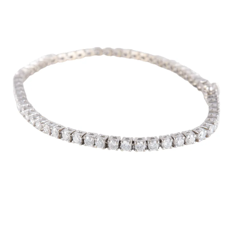 Bracelet Rivière Or Blanc Diamants 4cts sold by 58 Facettes