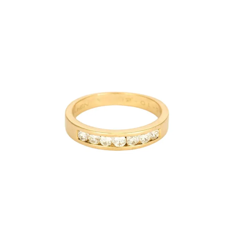 Bague jonc or jaune et diamants sold by 58 Facettes