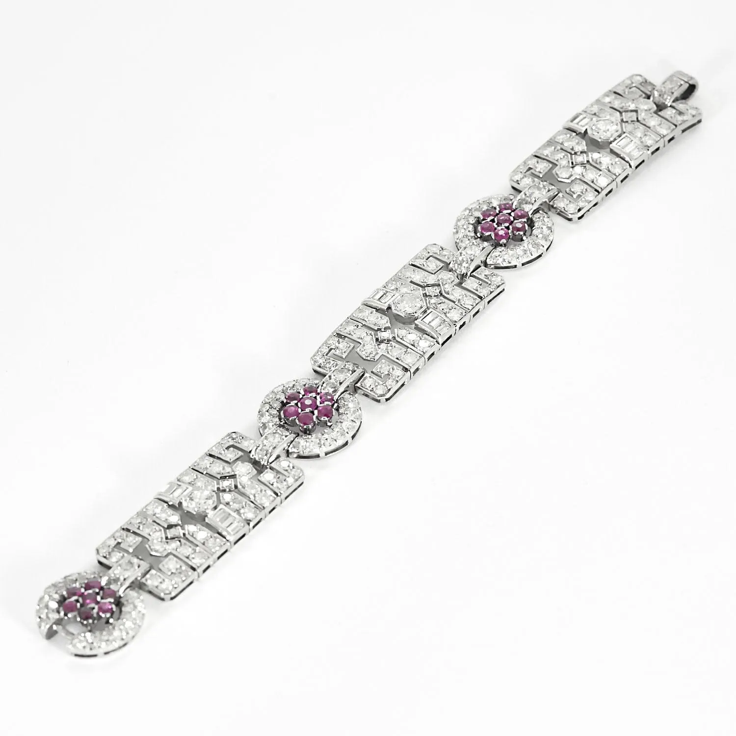 Bracelet Art Déco, platine, diamants et rubis sold by 58 Facettes product image thumbnail 3