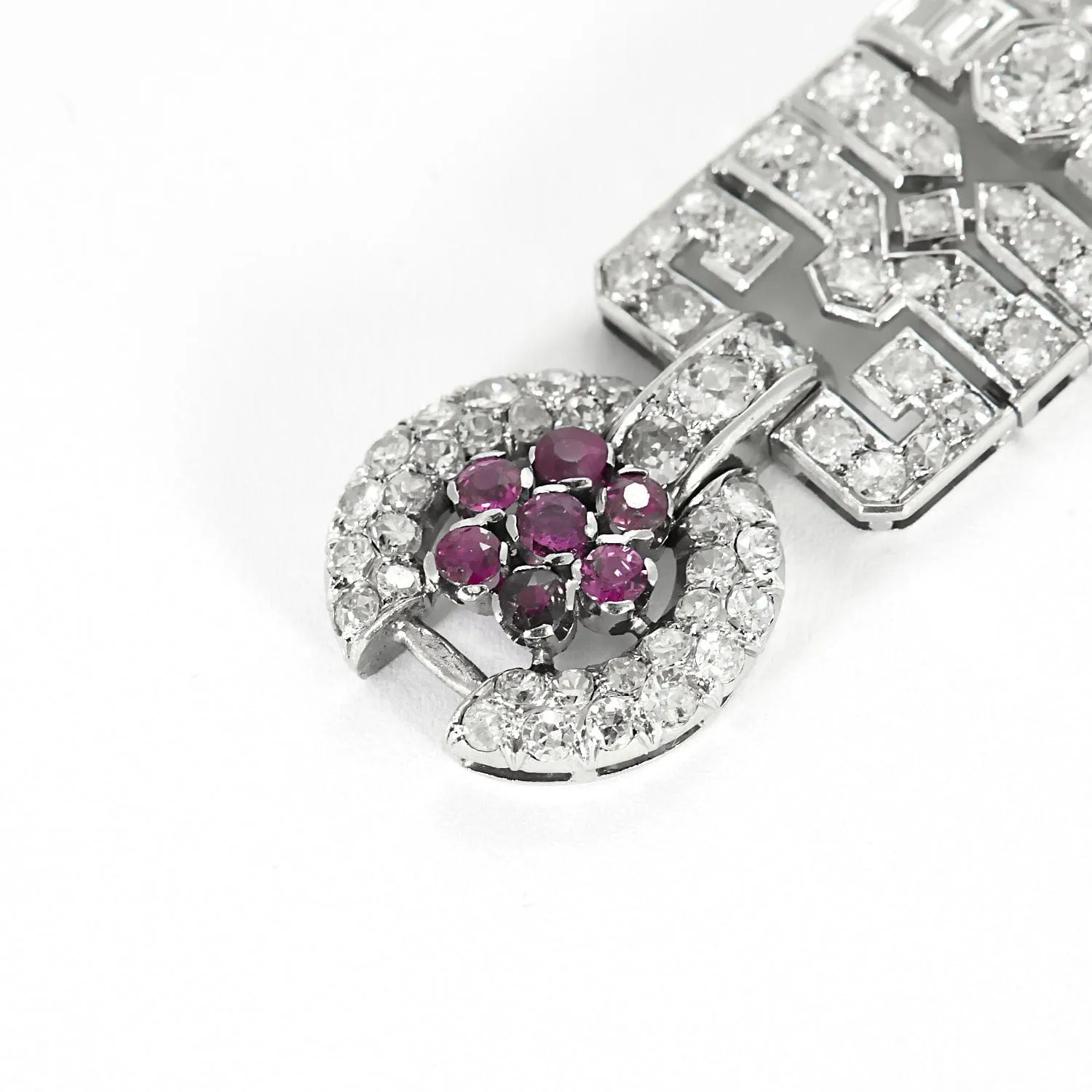 Bracelet Art Déco, platine, diamants et rubis sold by 58 Facettes product image thumbnail 4