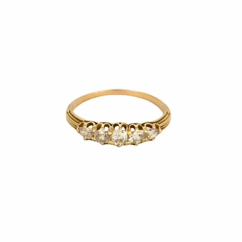 Bague jaretière or jaune et diamants sold by 58 Facettes