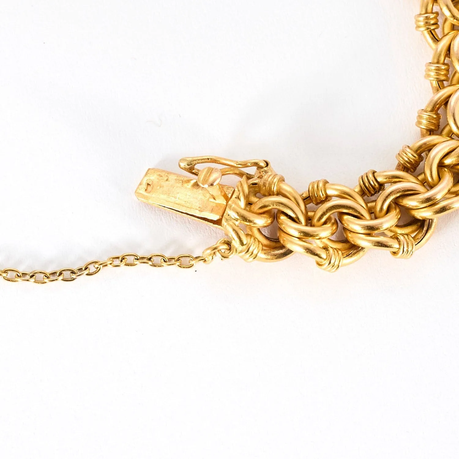 Bracelet or jaune, quartz oeil de chat et diamants sold by 58 Facettes product image thumbnail 5