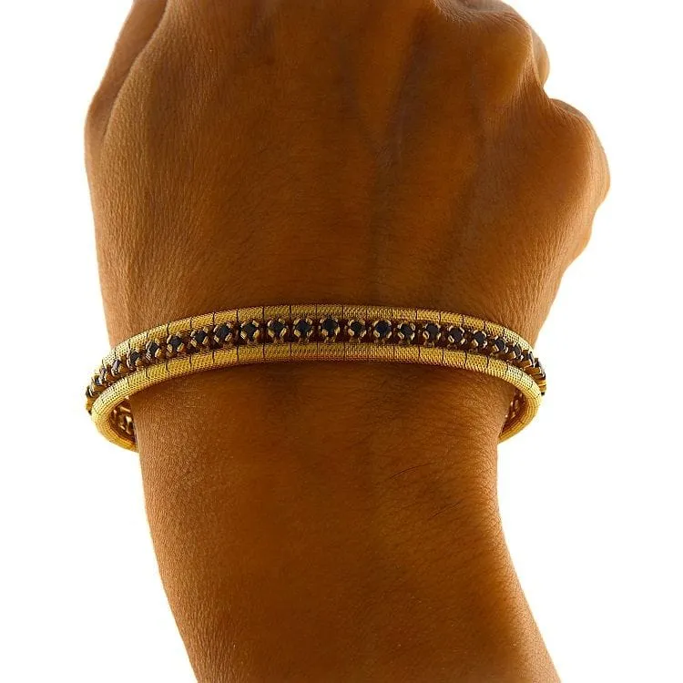 Bracelet en or jaune avec corindons de variété saphir sold by 58 Facettes product image thumbnail 2