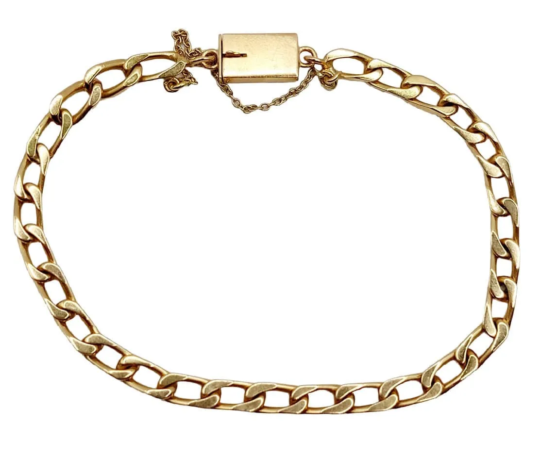 Bracelet vintage or jaune mailles gourmette sold by 58 Facettes