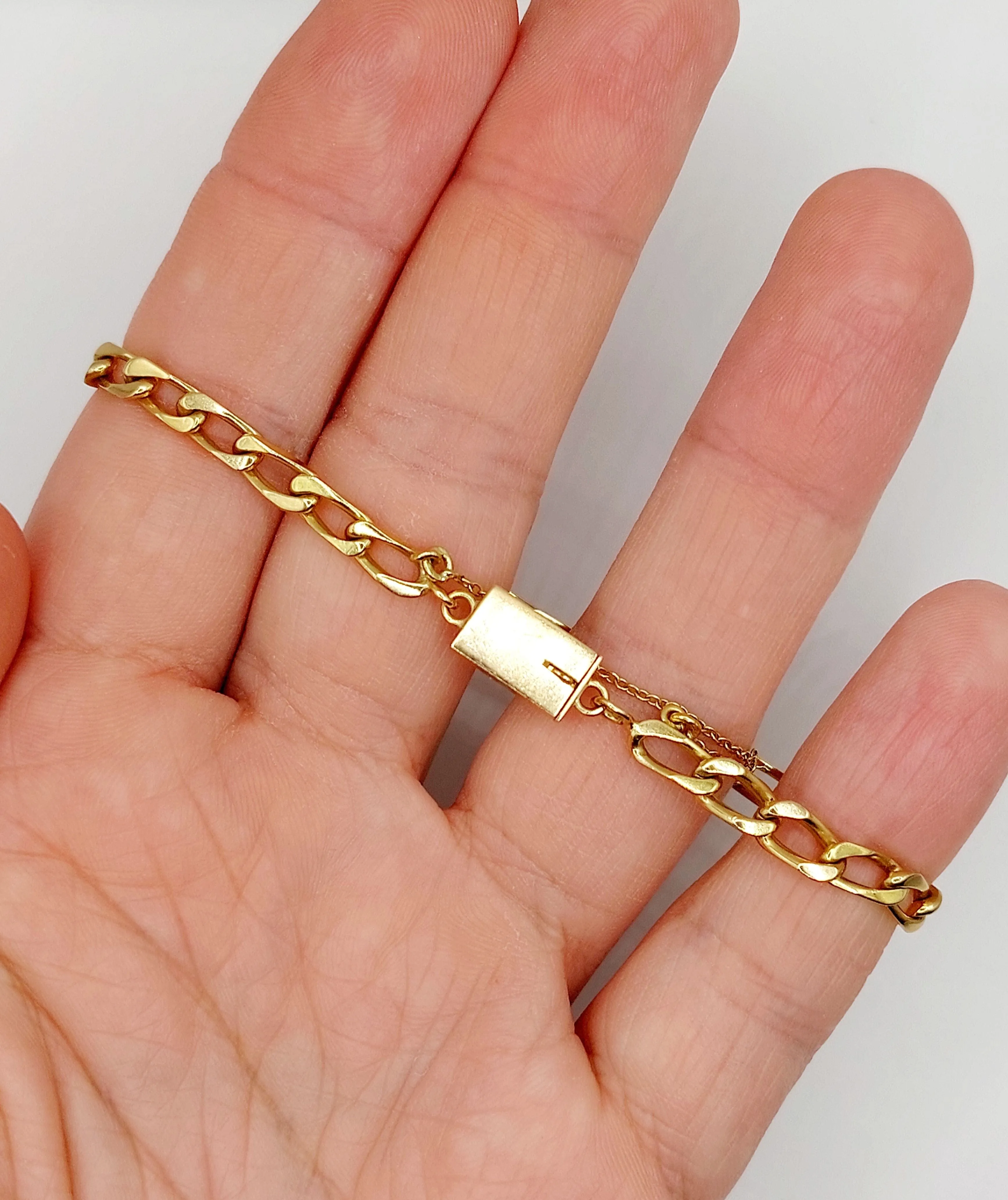 Bracelet vintage or jaune mailles gourmette sold by 58 Facettes product image thumbnail 2