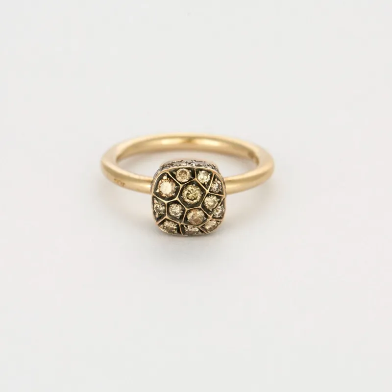 POMELLATO - NUDO - Petit modèle - Bague or jaune, or blanc et diamants sold by 58 Facettes