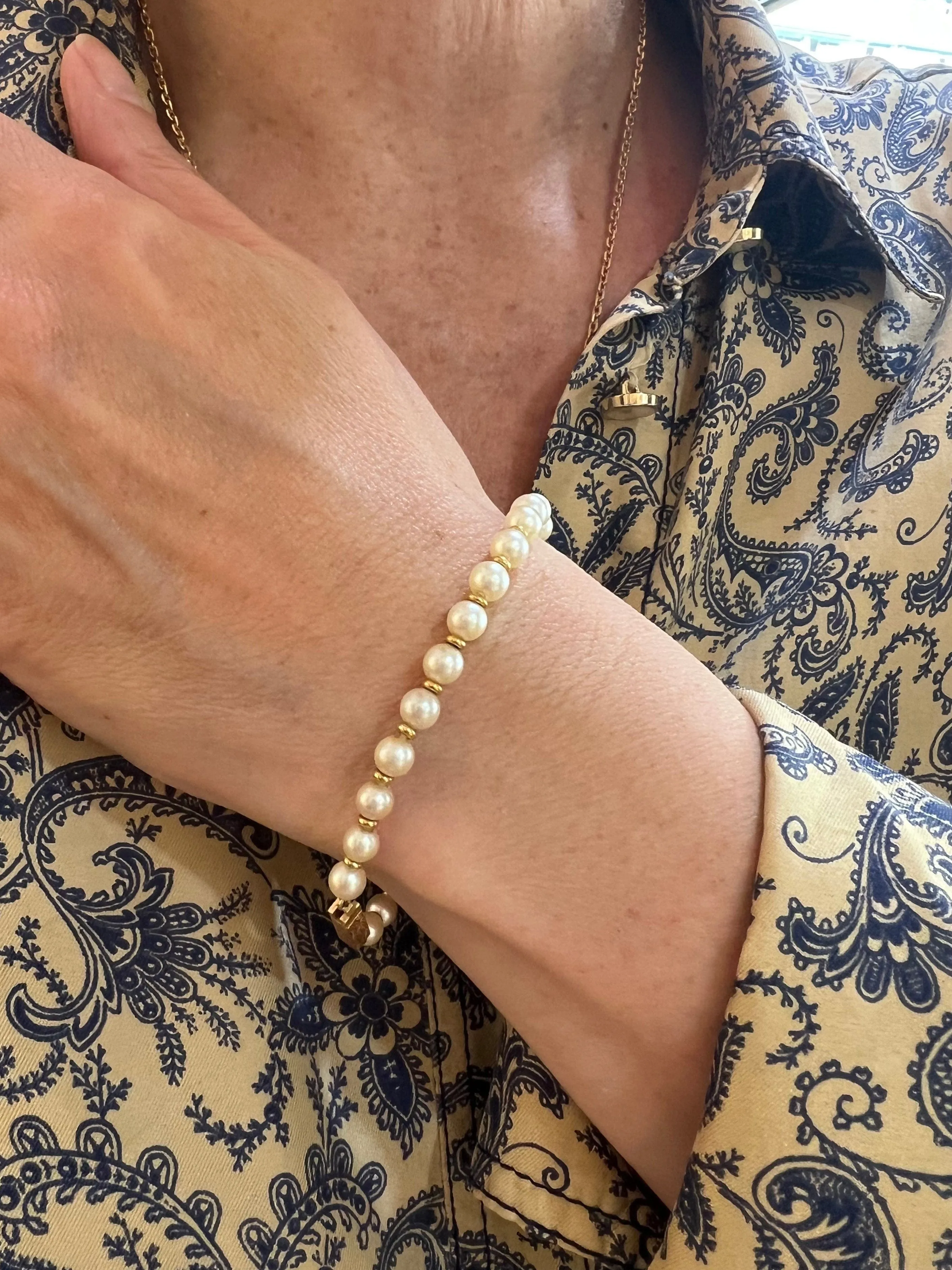 Bracelet en Or jaune et Perles sold by 58 Facettes product image thumbnail 2