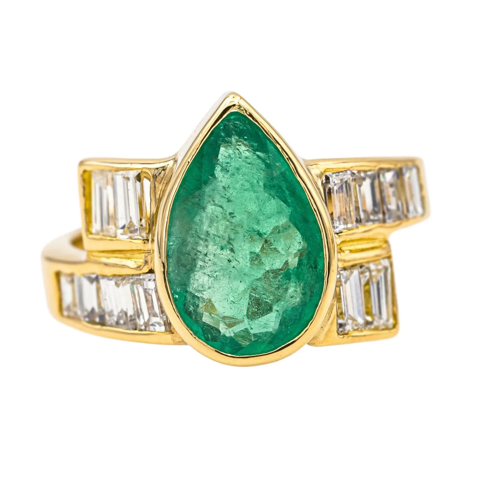 Bague Or jaune Emeraude, Diamant sold by 58 Facettes