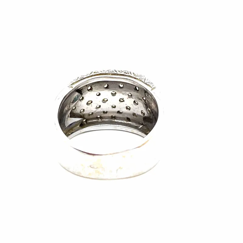 Bague Bandeau Diamants Or Blanc sold by 58 Facettes