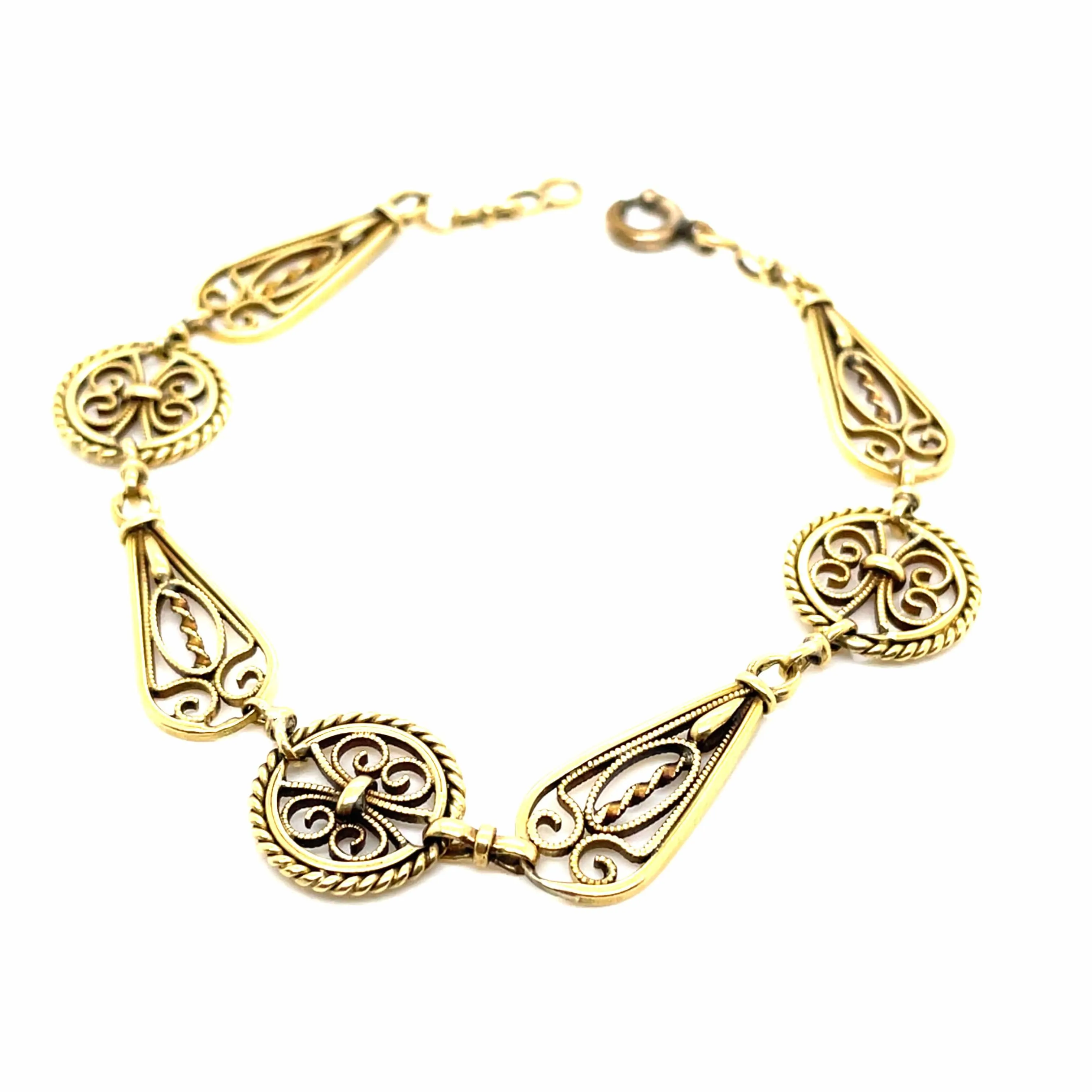 Bracelet ancien en or jaune 18 ct filigrane sold by 58 Facettes