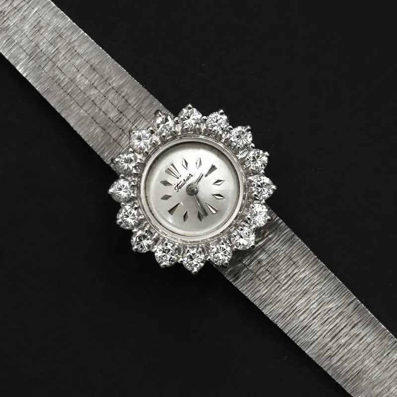 Montre or gris et diamants "Simplement Chic" sold by 58 Facettes