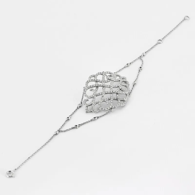 Bracelet Dentelle or blanc diamants sold by 58 Facettes