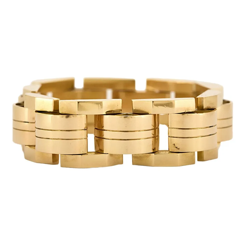 Bracelet Tank en or rose sold by 58 Facettes