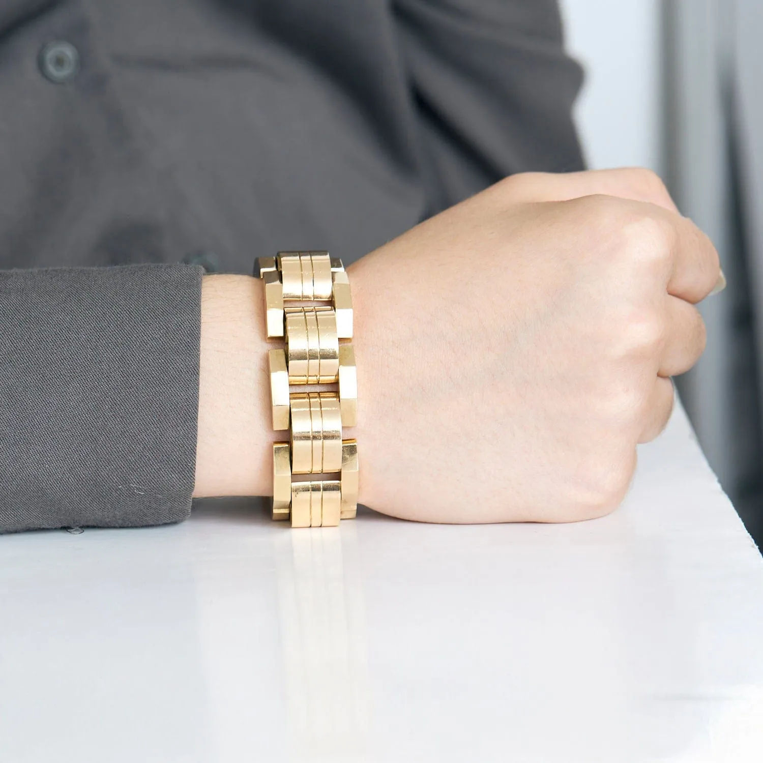 Bracelet Tank en or rose sold by 58 Facettes product image thumbnail 2